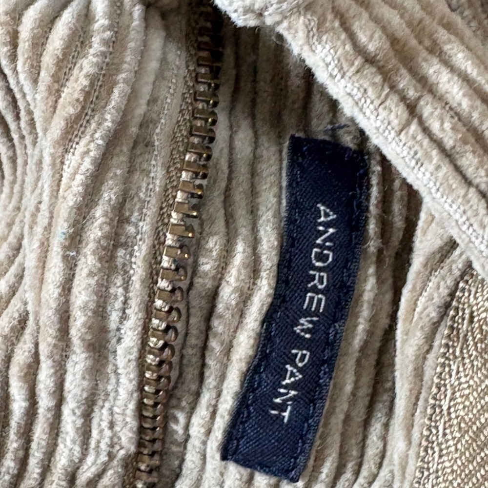 Polo Ralph Lauren Andrew Pant Tan Corduroy Pleated Trousers 34x32 Mens - Picture 7 of 12